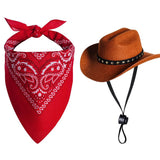 Western Pet Cowboy Hat & Bandana Costume Set