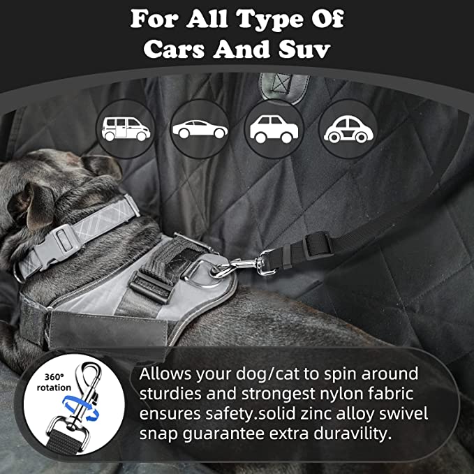 Adjustable Car Headrest Dog Leash – 2-in-1 Safety Harness & Travel Restraint