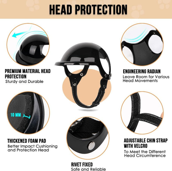 Protective Dog Helmet & Goggles Set