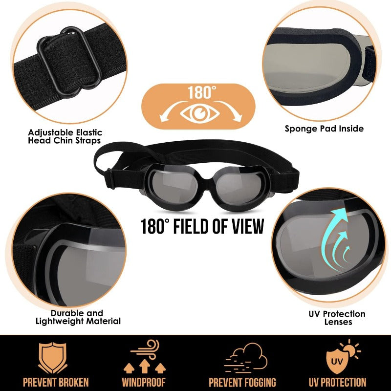 Protective Dog Helmet & Goggles Set