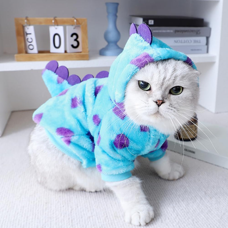 Cozy Dinosaur Pet Hoodie with Leash Attachment