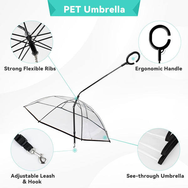 Transparent Pet Rain Umbrella