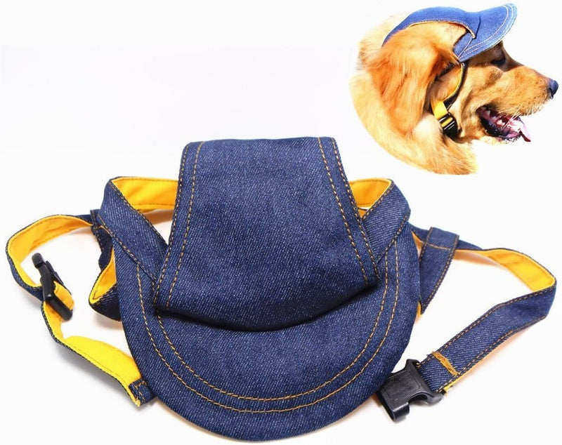 Adjustable Denim Dog Cap