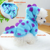 Cozy Dinosaur Pet Hoodie with Leash Attachment