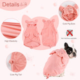 Pig Dog Costume - Pet Christmas New Year Hoodie Warm Party Coat
