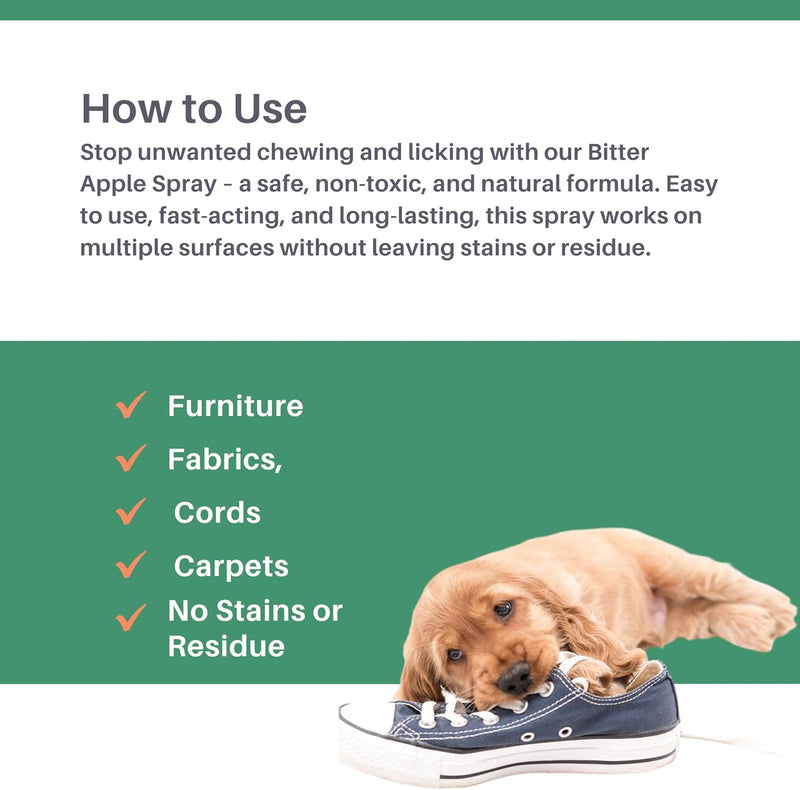 Bitter Apple No Chew/Scratch Spray for Dogs and Cats- 8 Fl Oz