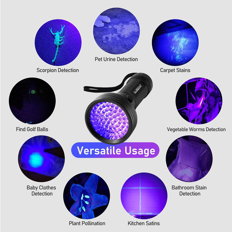 Ultraviolet Flashlight Black Light Urine Detector for Dog/Cat Urine