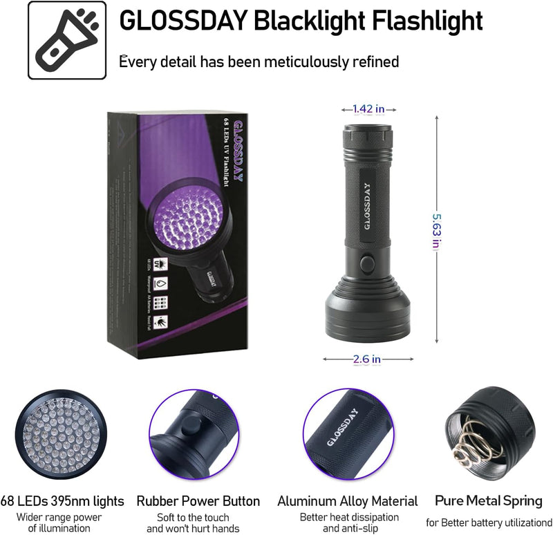 Ultraviolet Flashlight Black Light Urine Detector for Dog/Cat Urine
