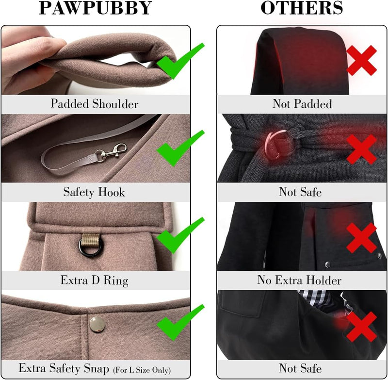 Hands-Free Pet Sling Carrier for Small Dogs & Cats