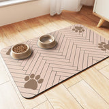 Pet Feeding Mat-Absorbent Pet Placemat for Food and Water Bowl
