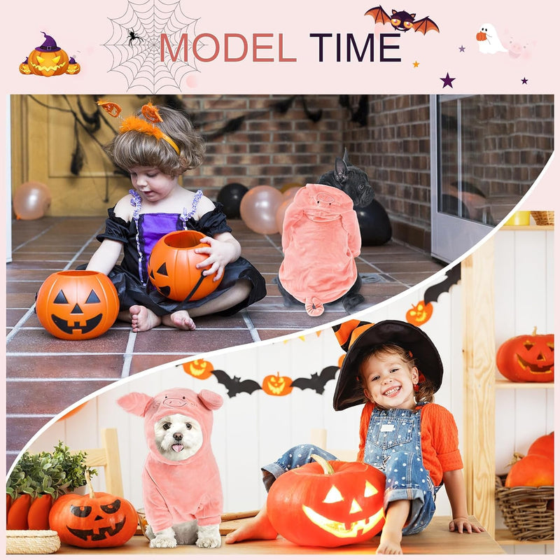 Pig Dog Costume - Pet Christmas New Year Hoodie Warm Party Coat