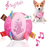 Plush Tug-and-Squeak Dog Ball