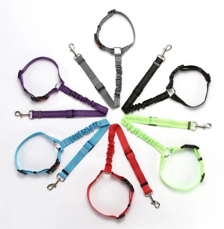 Adjustable Car Headrest Dog Leash – 2-in-1 Safety Harness & Travel Restraint