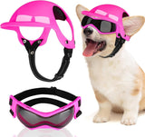 Protective Dog Helmet & Goggles Set