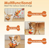 Plush Tug-and-Squeak Dog Ball