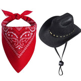 Western Pet Cowboy Hat & Bandana Costume Set