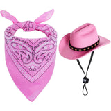 Western Pet Cowboy Hat & Bandana Costume Set